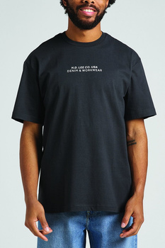 LEE LOGO LOOSE TEE MĘSKA KOSZULKA T-SHIRT WASHED BLACK L69NFQON 112144374