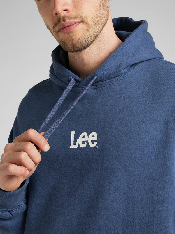 LEE LOGO LOOSE HOODIE MĘSKA BLUZA Z KAPTUREM LOGO L84HTJ54 112322633