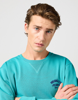 WRANGLER MĘSKA BLUZA WRANGLER SMALL LOGO CREW LATIGO BAY 112364095