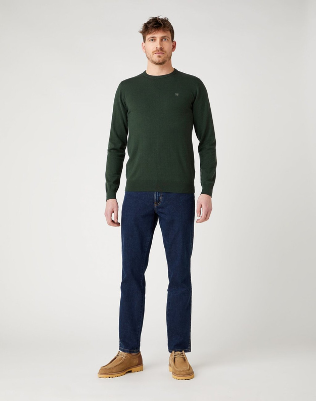 WRANGLER CREW KNIT MĘSKI SWETER KLASYCZNY DEEP FOREST W8A02PG08 112141655