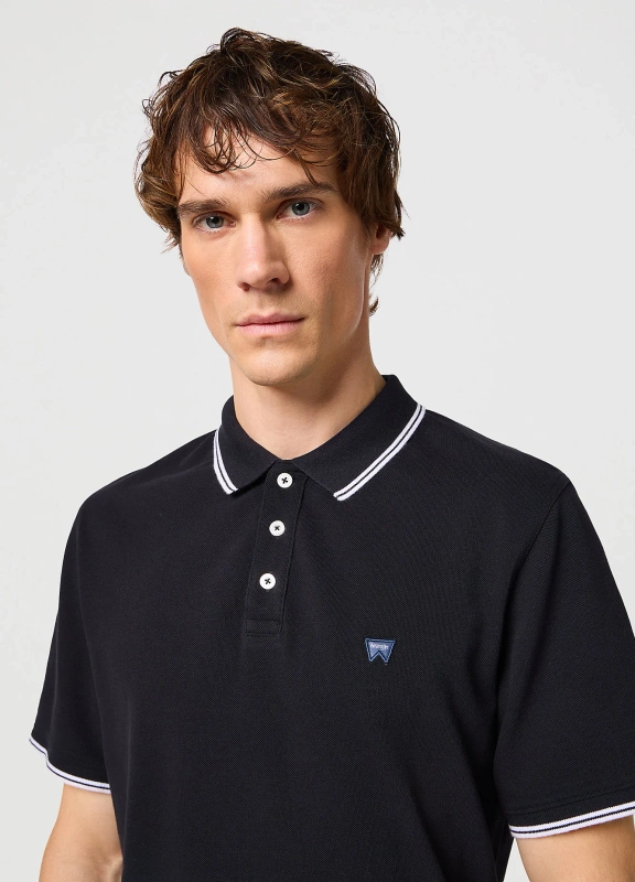 MESKA KOSZULKA POLO WRANGLER POLO SHIRT BLACK 112350404