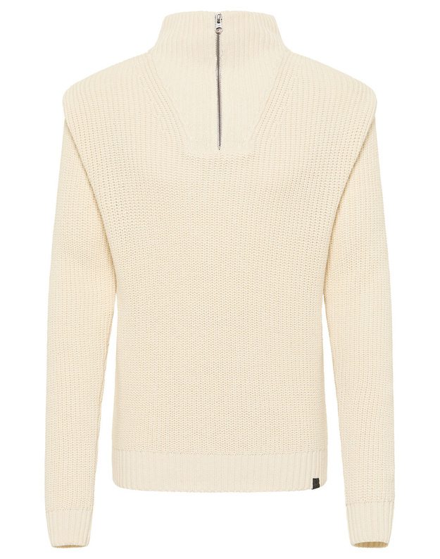 MĘSKI SWETER LEE HALF ZIP KNIT ECRU 112341695 L83Y016990