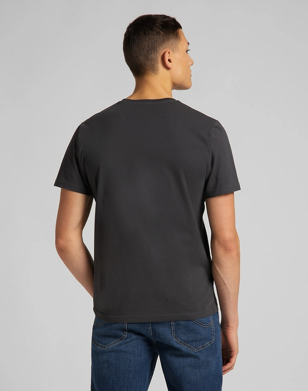 MĘSKI T-SHIRT LEE SS SMALL LOGO TEE WASHED BLACK L60UFQON 112113584