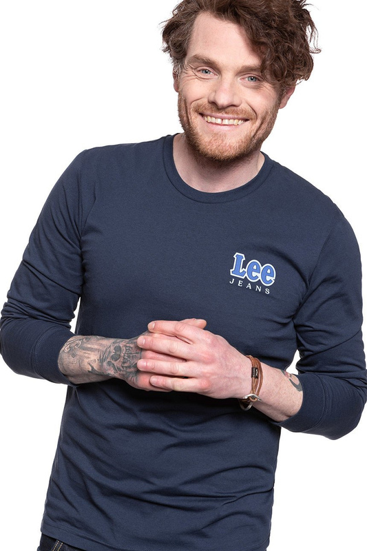 LEE LS CHEST LOGO TEE DARK NAVY L64SFENM 112115919