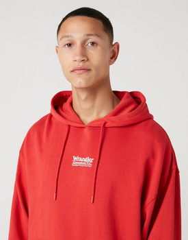 MĘSKA BLUZA WRANGLER HOODIE ROCOCCO RED W6E1HAXA4 112130724