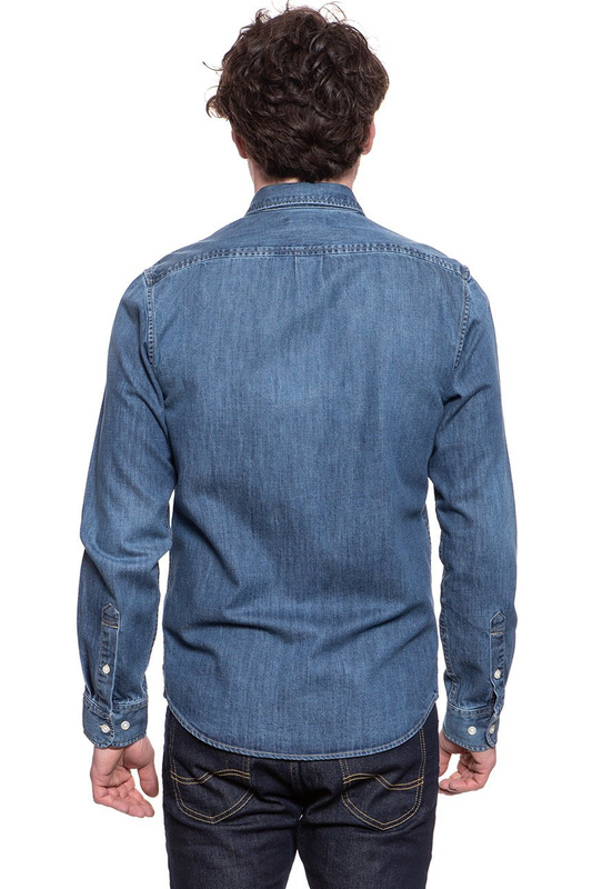 LEE BUTTON DOWN REGULAR FIT OIL BLUE L880PLMO 112123380