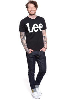 KOSZULKA LEE LOGO TEE BLACK L62AAI01 112114426