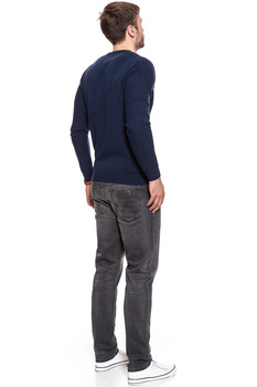 MĘSKI SWETER WRANGLER STRUCTURAL KNIT NAVY W8627P135 112132331