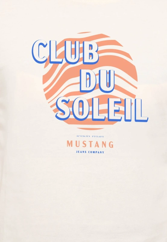 Męski T-Shirt Mustang Style Austin Whisper White 1016278 2013