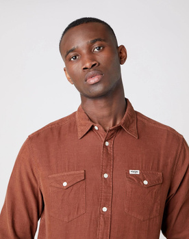 WRANGLER LS 2PKT FLAP SHIRT MĘSKA KOSZULA TORTOISE SHELL W5A54AH08 112130051