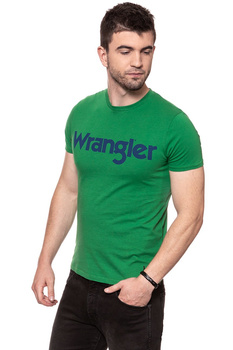 KOSZULKA WRANGLER SS LOGO TEE AMAZON GREEN W7A86D3UX 112131300