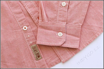 WRANGLER BUTTON DOWN SHIRT AURORA RED      $    