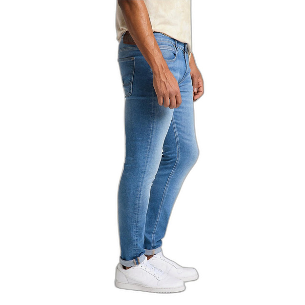 LEE MALONE MĘSKIE SPODNIE JEANSOWE JEANSY DŹINSY LIGHT BLUE L736ROJM 112120225
