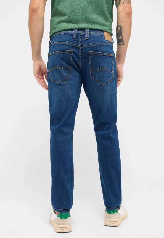 Męskie Spodnie Jeansowe Mustang Style Oregon Slim Denim Blue 1016318 5000 502