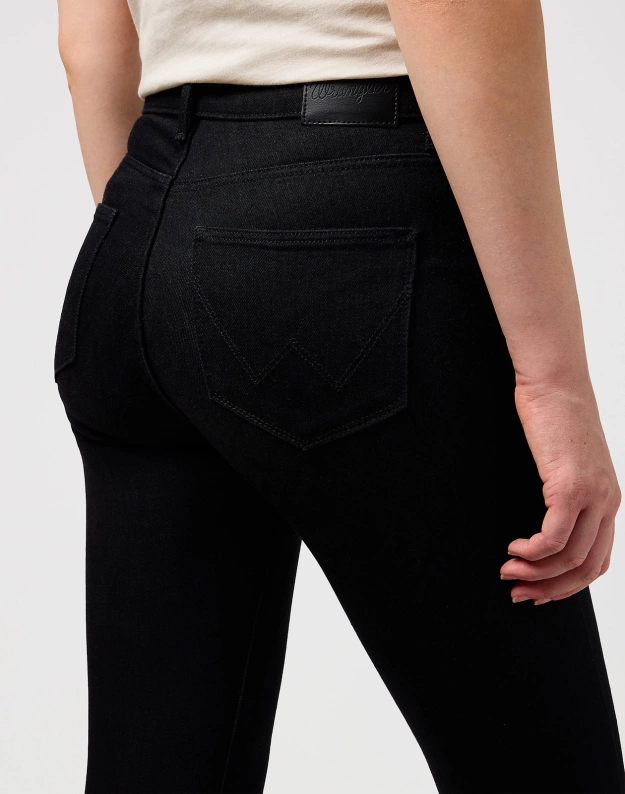 DAMSKIE SPODNIE  SLIM RETRO BLACK 112352334