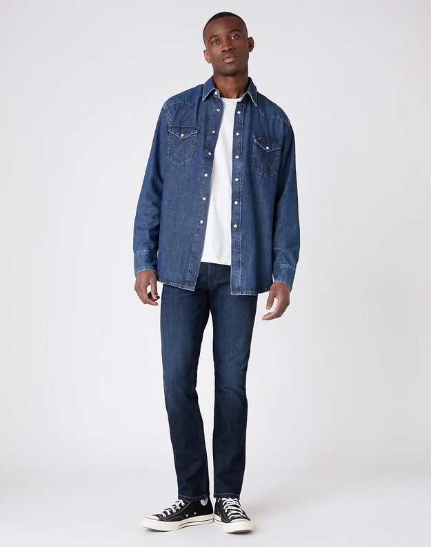 MĘSKA KOSZULA JEANSOWA WRANGLER 27MW ICON SHIRT GOOD DAY W5MS1W106 112130237