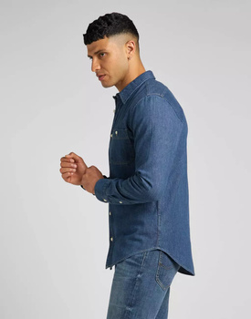 LEE LEESURE SHIRT MĘSKA KOSZULA JEANSOWA MID STONE L66NCUVK 112321896