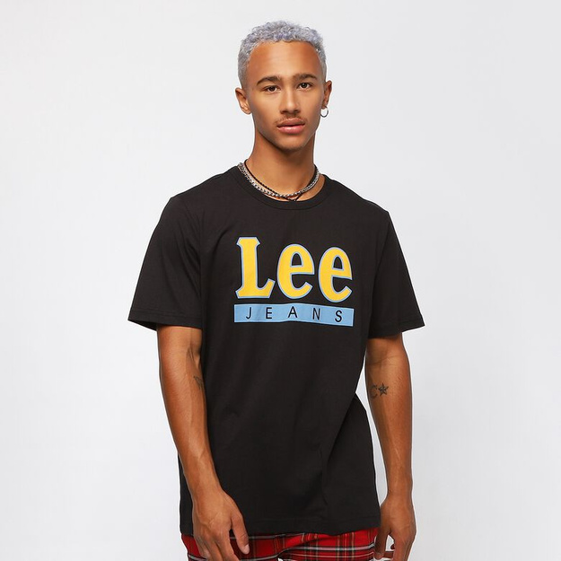 LEE JEANS LOGO TEE MĘSKI T-SHIRT KOSZULKA Z NADRUKIEM LOGO BLACK L64JFE01 112115808