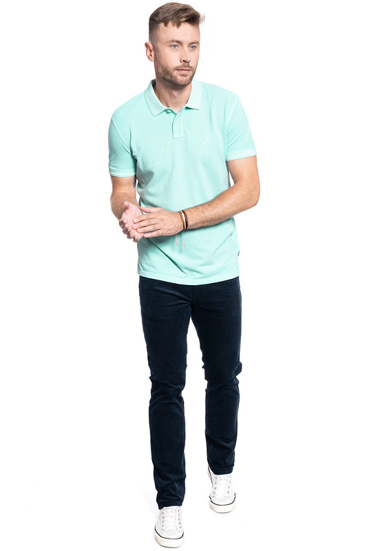 KOSZULKA POLO MĘSKA WRANGLER T-SHIRTS OVERDYE PLUME BLUE W7C15KQVP 112131639