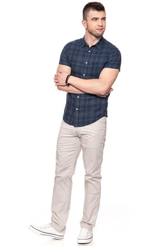 KOSZULA MĘSKA KRÓTKI RĘKAW WRANGLER SS 1PKT SHIRT NAVY W5881OR35 112129598