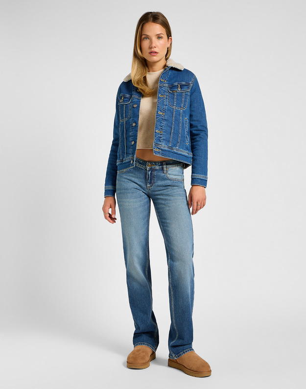 DAMSKA KOSZULKA LEE LS CROPPED RIB TEE OATMEAL 112355192