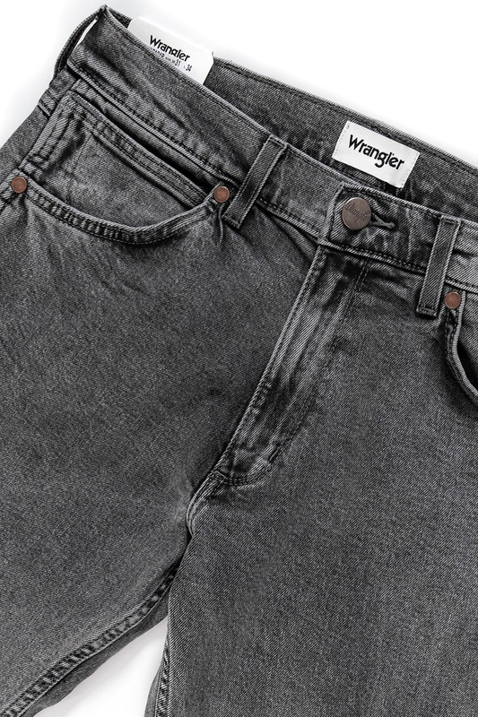 SPODNIE MĘSKIE WRANGLER GREENSBORO BLEACHED BLACK W15QRA24P 112127047