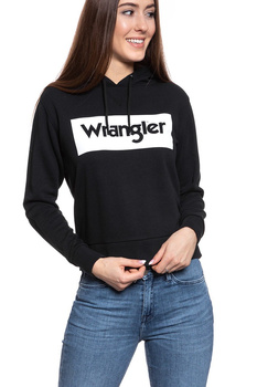 BLUZA WRANGLER LOGO HOODIE BLACK W6N4HA100 112130793