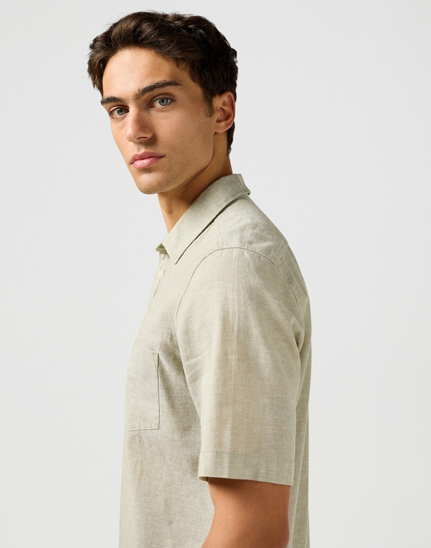 MESKA KOSZULA WRANGLER SS 1 PKT SHIRT TEA 112362730