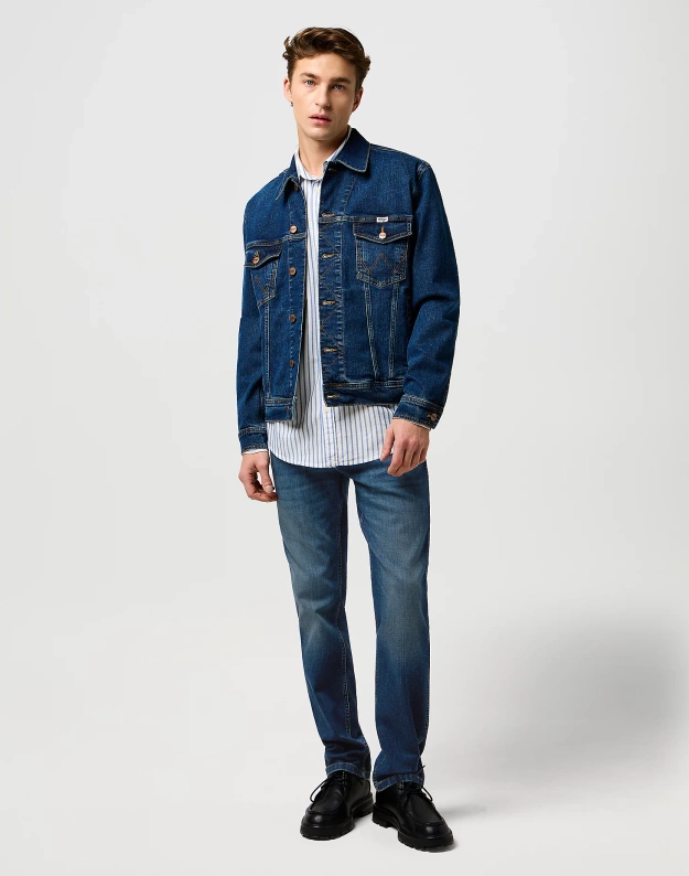 MESKIE SPODNIE WRANGLER GREENSBORO MARINE TINT 112371009