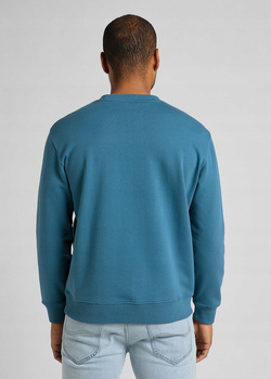 LEE HD LEE MERC SWS MĘSKA BLUZA KLASYCZNA LOGO TEAL L83JSPQO 112122381