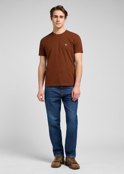 MESKA KOSZULKA  LEE SS PATCH LOGO TEE LUXE BROWN 112370498