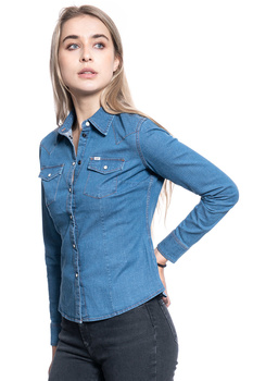 DAMSKA KOSZULA JEANSOWA LEE SLIM WESTERN SHIRT BLUEPRINT L45RFWLH 112110407