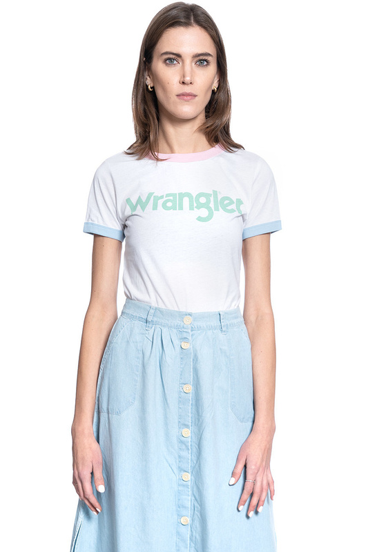WRANGLER RINGER TEE REAL WHITE W7N0EVXW1 112131957