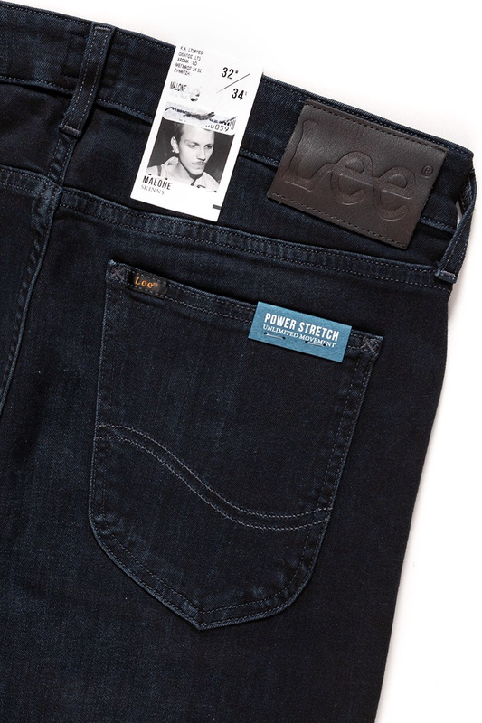 JEANSY MĘSKIE LEE MALONE DARK BLUES L736YESO 112120270