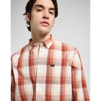 MESKA KOSZULA LEE LEE BUTTON DOWN RED CLAY PLAID 112370545
