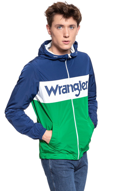 KURTKA WRANGLER WALLY WINDBREAKER BLUE DEPTHS W4707V9JY 112128992