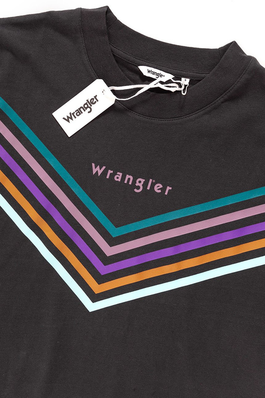 WRANGLER RAINBOW TEE FADED BLACK W7005GFV6 112130866