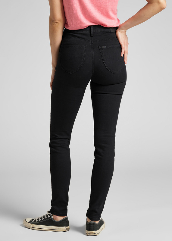 LEE SCARLETT HIGH DAMSKIE SPODNIE JEANSOWE BLACK RINSE 28 L626AE47 112114135