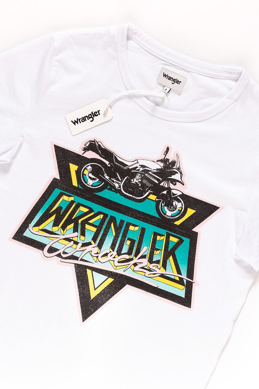 KOSZULKA WRANGLER RINGER TEE WHITE W7B63FK12 112131520