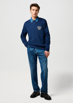 MESKA BLUZA WRANGLER AMERICANA CREW NAVY 112371678