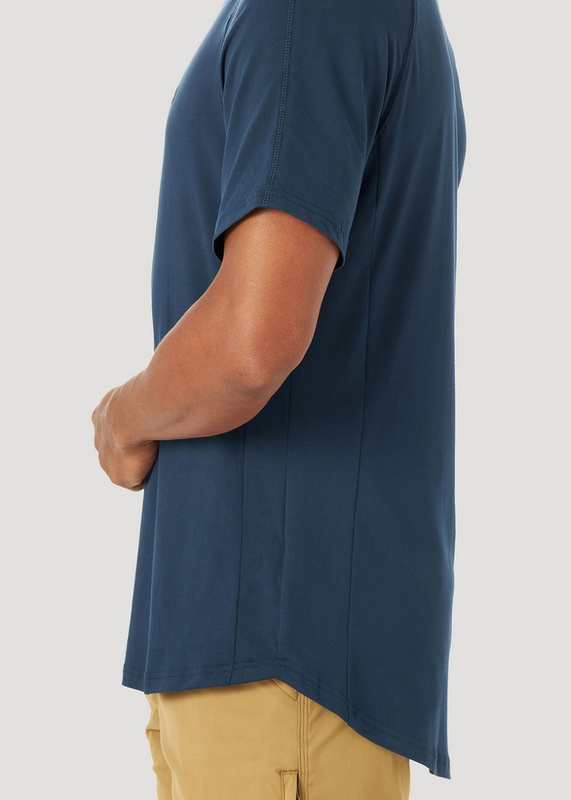 WRANGLER SS PERFORMANCE TEE MĘSKI T-SHIRT KOSZULKA LOGO DARK SAPPHIRE WA7BDUB08 112132591