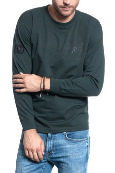 LONGSLEEVE LEE GLOBE PATCH LS DK BOTTLE GREEN L80PWYBB 112121479