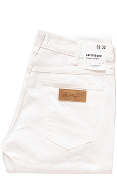 WRANGLER SPODNIE MĘSKIE GREENSBORO OFF WHITE W15QKD33E 112126943