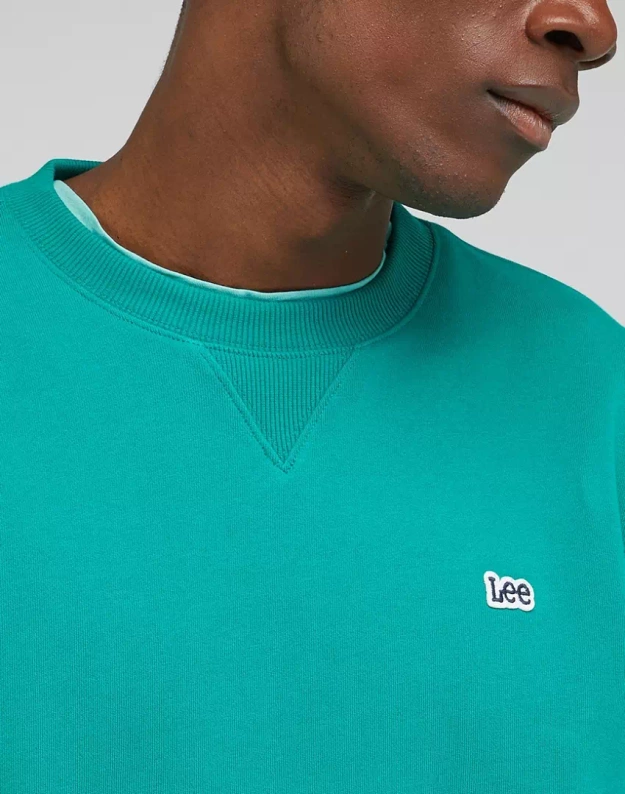 LEE PLAIN CREW SWS MĘSKA BLUZA KLASYCZNA LOGO L81IFWA12 112330661