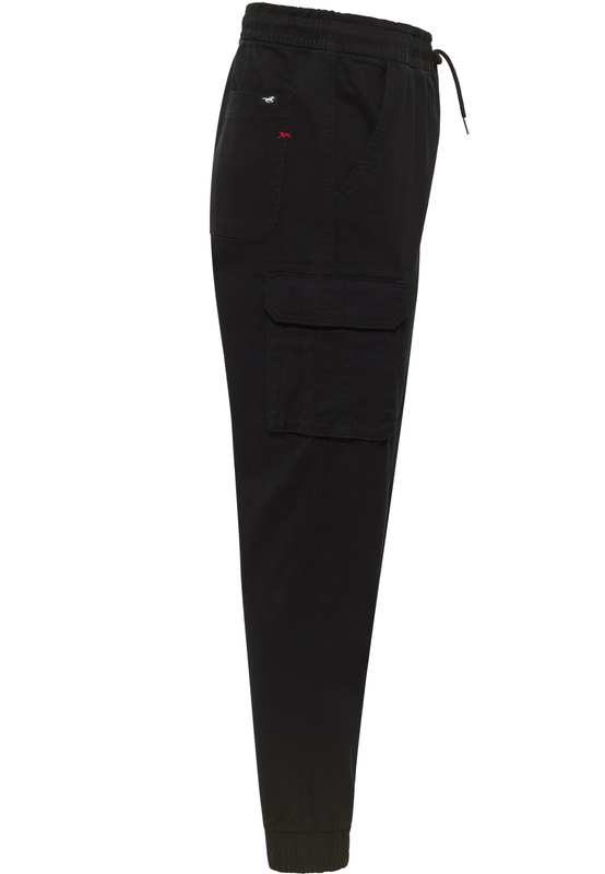 Męskie Spodnie Materiałowe Mustang Style Paris Jogger Cargo Black Beauty 1015896 4185