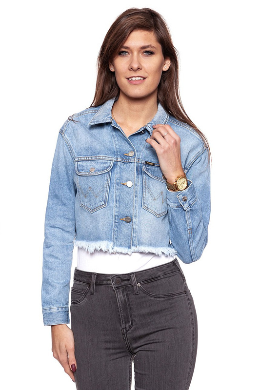 DAMSKA KURTKA JEANSOWA WRANGLER RETRO CROP JACKET FIJI W417GF127 112128791