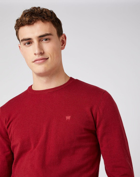 WRANGLER CREW KNIT MĘSKI SWETER KLASYCZNY BIKING RED W8A02PX2G 112141656