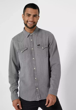 LEE REGULAR WESTERN MĘSKA KOSZULA JEANSOWA STEEL GREY L66WPA65 112145396