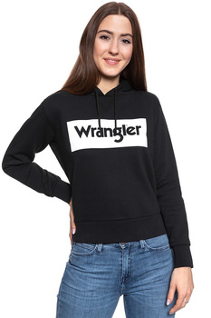 BLUZA WRANGLER LOGO HOODIE BLACK W6N4HA100 112130793