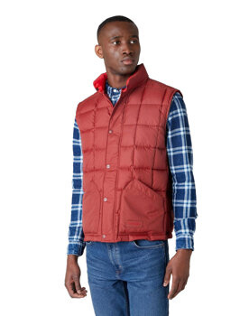 KAMIZELKA MĘSKA WRANGLER THE VEST RUSTY BROWN W4C7WRH11 112129104